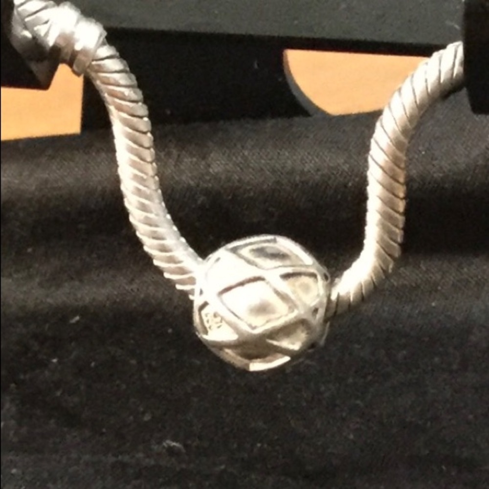 Retired Pandora Harlequin Criss Cross Charm Bead